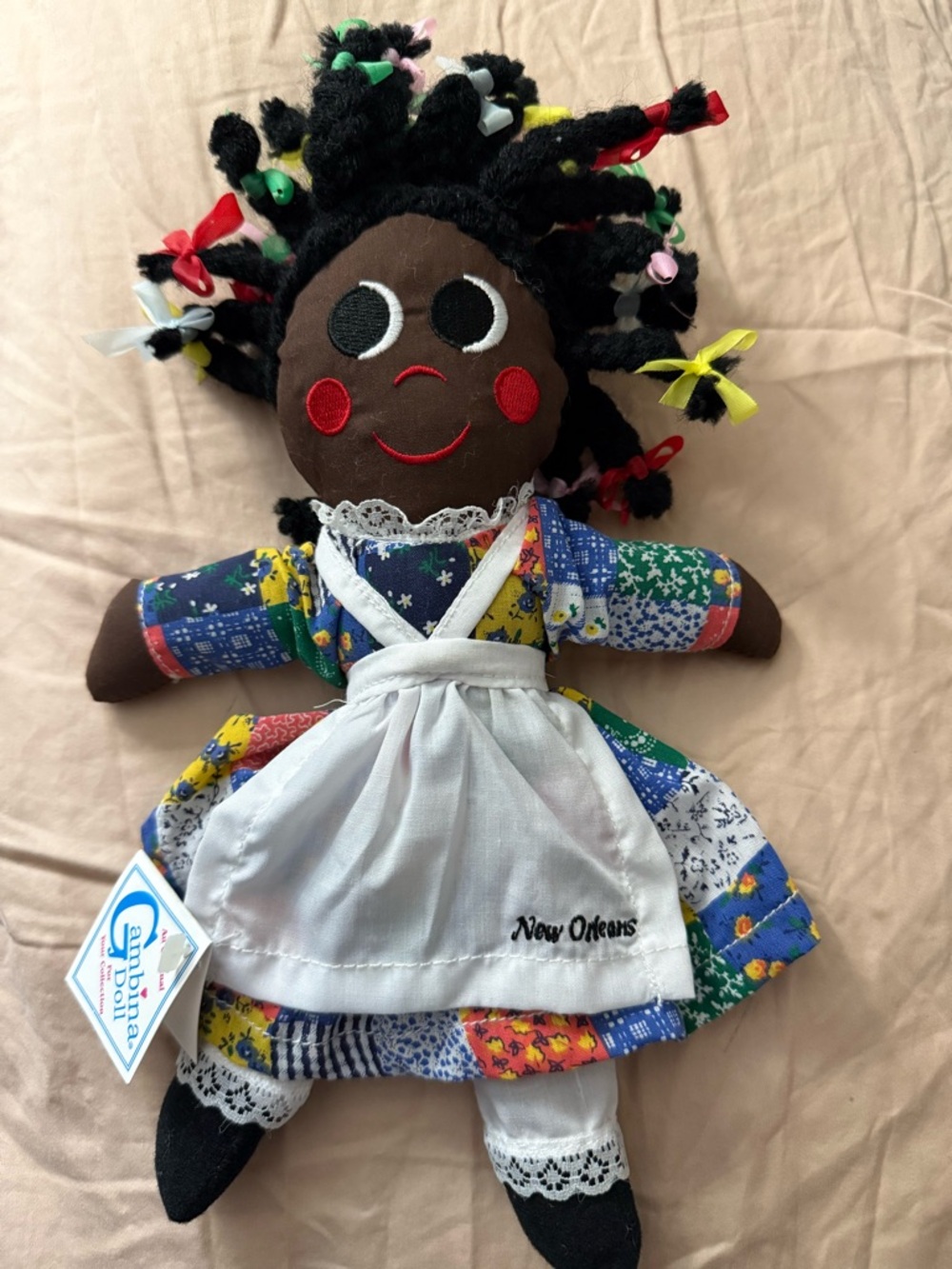 Gambina Doll New Orleans Souvenir Cloth Rag Doll Vintage Style